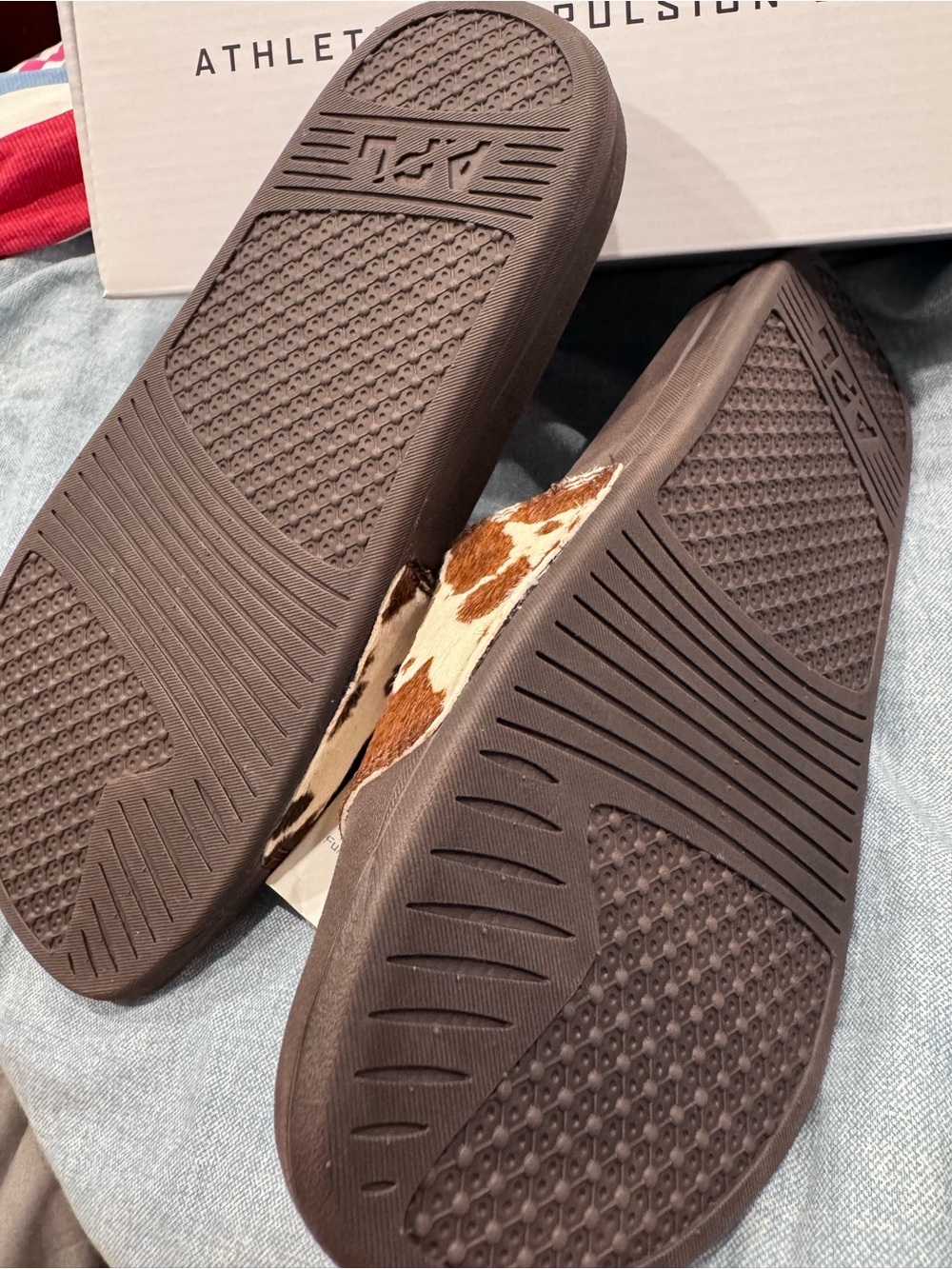 APL Slide Sandals in Brown and Cream - Picture 3 of 4